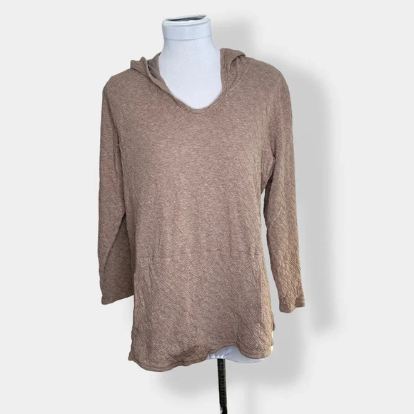 Pure‎ Jill Camel Brown Pullover Hooded Top M - Picture 1 of 5